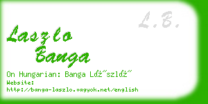 laszlo banga business card